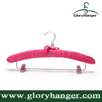 Alta qualidade Padded Hanger com clipes para roupas (GLSH301)